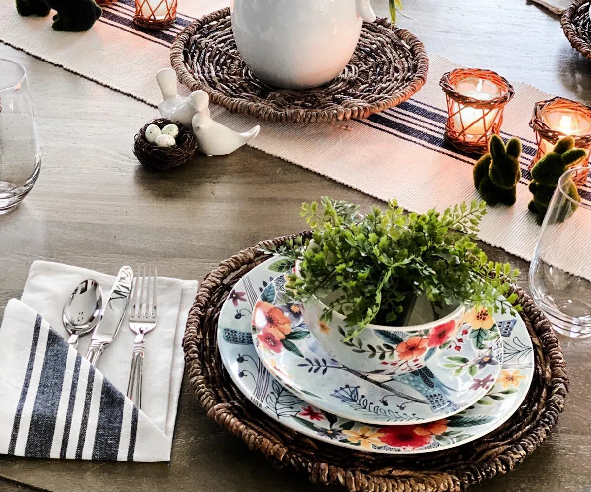 Black and White Napkins - Striped