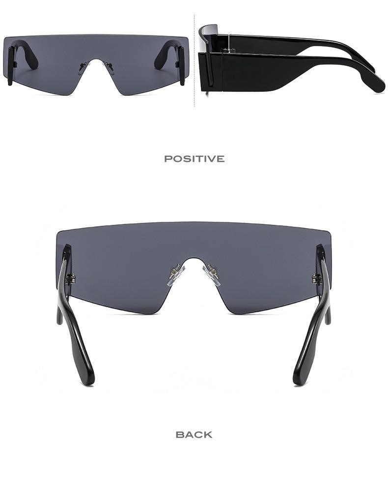 Stylish Big Rimless Classic Sunglasses In Square Shape For Women & Men New Oversize & Retro Style Sunglasses Rectangle Shape Eyewear Shades Oversized Fashion Sunglasses For Women