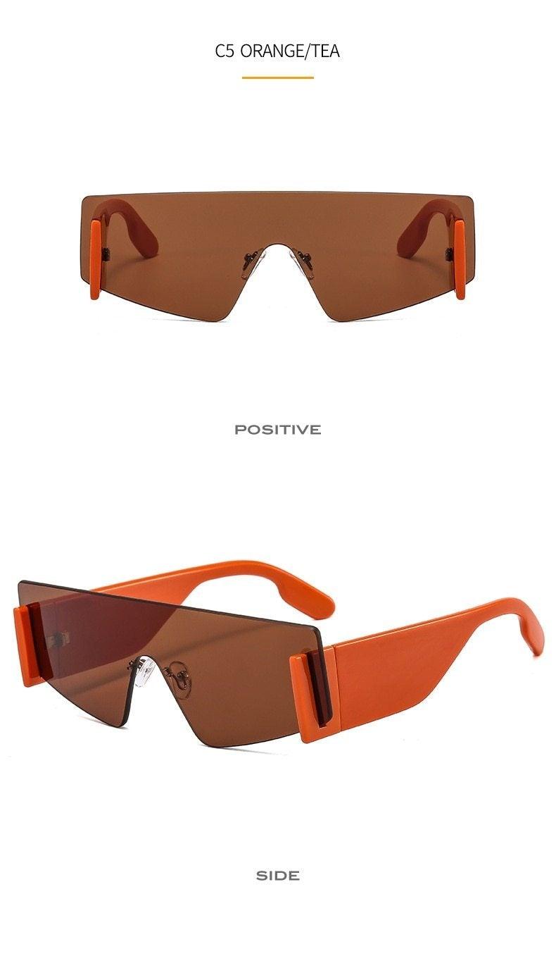 Stylish Big Rimless Classic Sunglasses In Square Shape For Women & Men New Oversize & Retro Style Sunglasses Rectangle Shape Eyewear Shades Oversized Fashion Sunglasses For Women