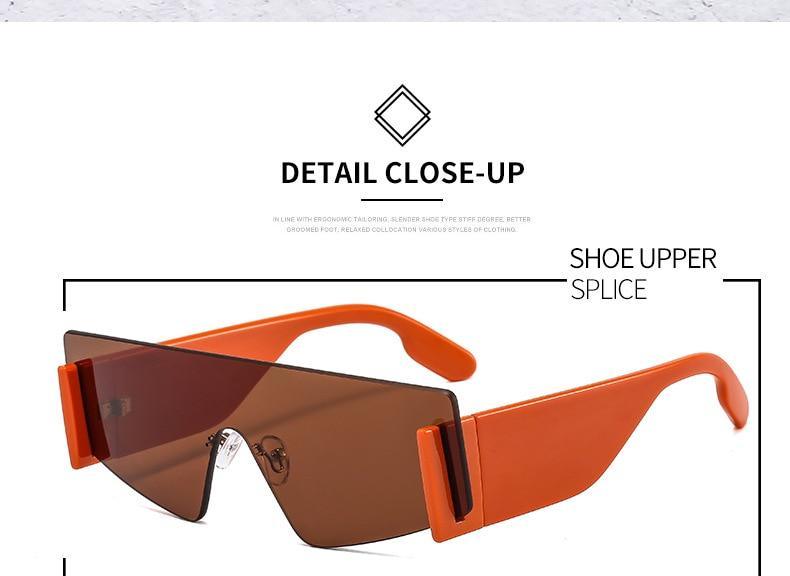 Stylish Big Rimless Classic Sunglasses In Square Shape For Women & Men New Oversize & Retro Style Sunglasses Rectangle Shape Eyewear Shades Oversized Fashion Sunglasses For Women