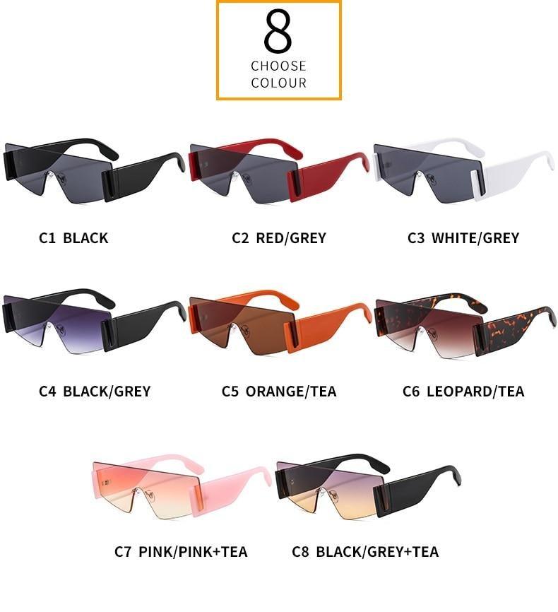 Stylish Big Rimless Classic Sunglasses In Square Shape For Women & Men New Oversize & Retro Style Sunglasses Rectangle Shape Eyewear Shades Oversized Fashion Sunglasses For Women