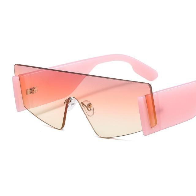 Stylish Big Rimless Classic Sunglasses In Square Shape For Women & Men New Oversize & Retro Style Sunglasses Rectangle Shape Eyewear Shades Oversized Fashion Sunglasses For Women