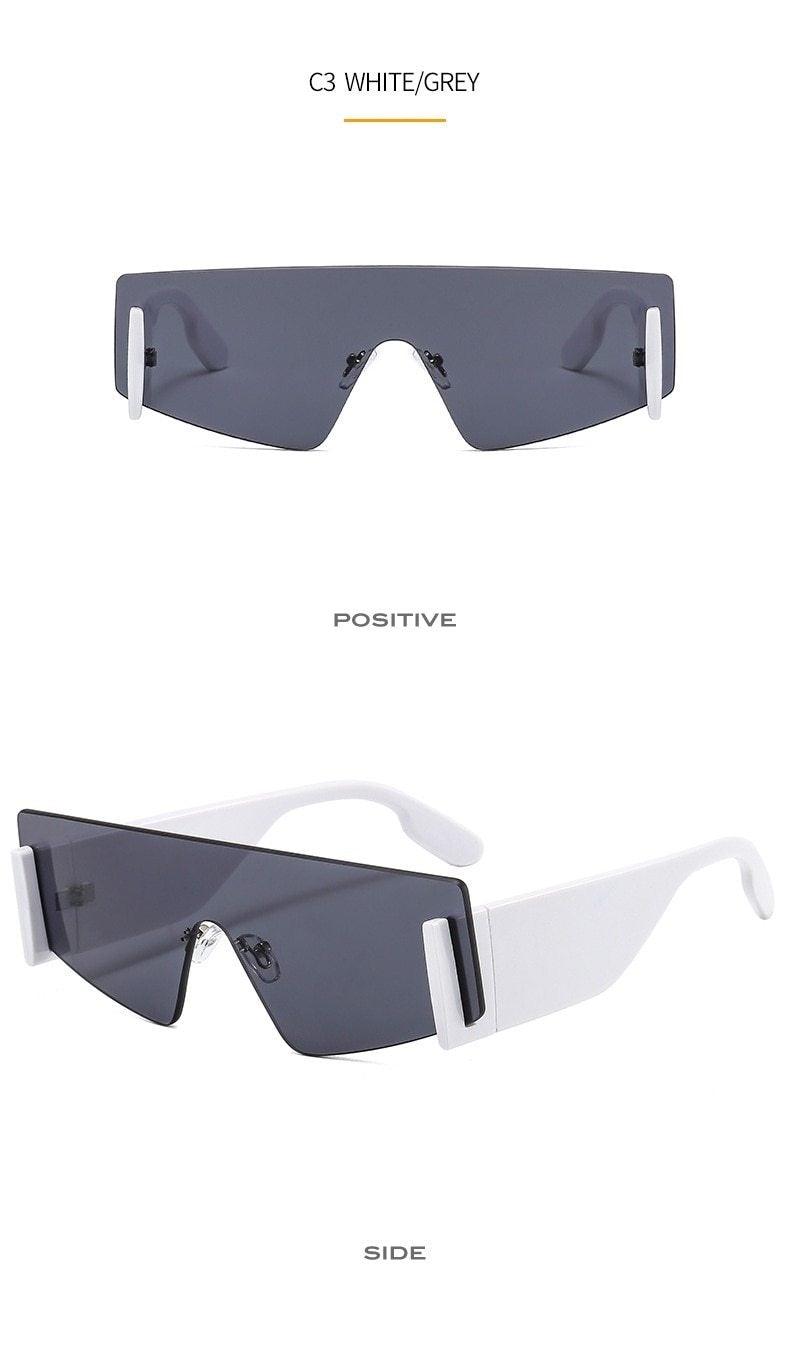 Stylish Big Rimless Classic Sunglasses In Square Shape For Women & Men New Oversize & Retro Style Sunglasses Rectangle Shape Eyewear Shades Oversized Fashion Sunglasses For Women