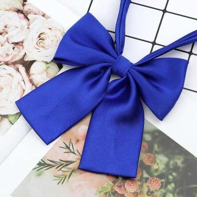 Stylish Colorful Women‘s Shirts Bowtie Ladies Girl School Wedding Party Bowtie For Women Adjustable Pre-tied Solid Color Handmade Bowties for Women