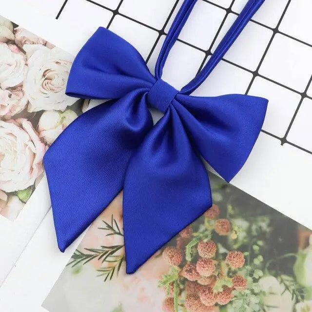 Stylish Colorful Women‘s Shirts Bowtie Ladies Girl School Wedding Party Bowtie For Women Adjustable Pre-tied Solid Color Handmade Bowties for Women