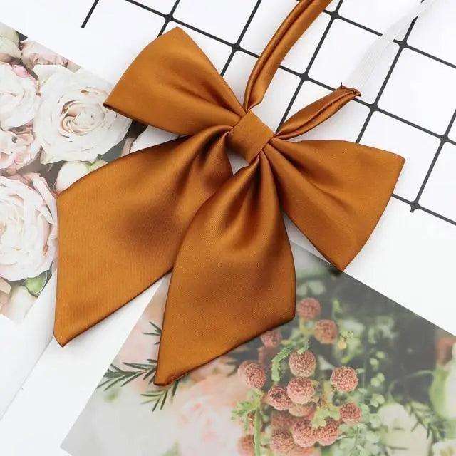 Stylish Colorful Women‘s Shirts Bowtie Ladies Girl School Wedding Party Bowtie For Women Adjustable Pre-tied Solid Color Handmade Bowties for Women