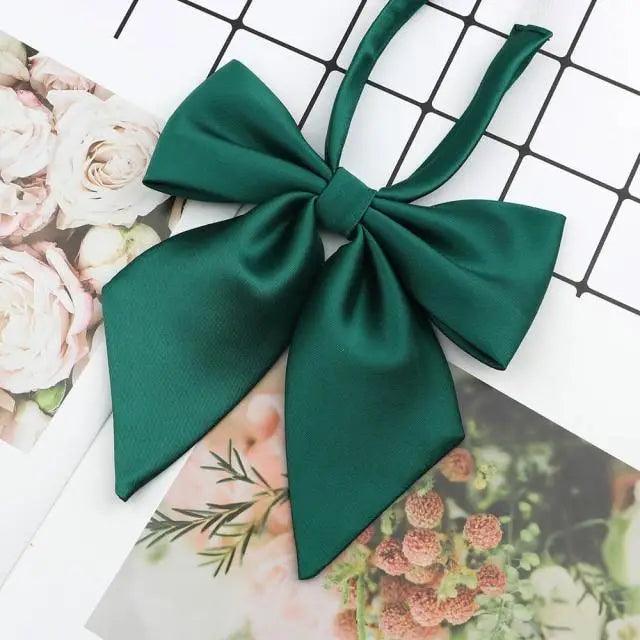 Stylish Colorful Women‘s Shirts Bowtie Ladies Girl School Wedding Party Bowtie For Women Adjustable Pre-tied Solid Color Handmade Bowties for Women