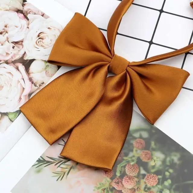 Stylish Colorful Women‘s Shirts Bowtie Ladies Girl School Wedding Party Bowtie For Women Adjustable Pre-tied Solid Color Handmade Bowties for Women