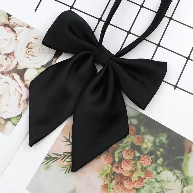 Stylish Colorful Women‘s Shirts Bowtie Ladies Girl School Wedding Party Bowtie For Women Adjustable Pre-tied Solid Color Handmade Bowties for Women