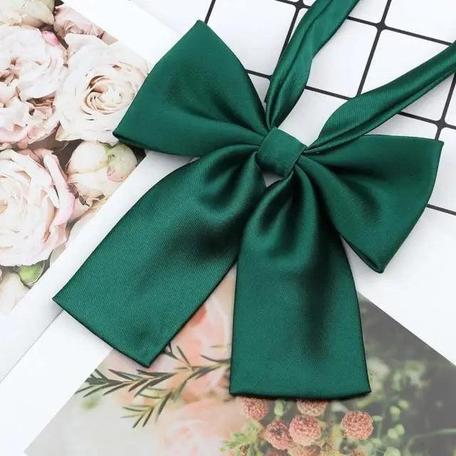 Stylish Colorful Women‘s Shirts Bowtie Ladies Girl School Wedding Party Bowtie For Women Adjustable Pre-tied Solid Color Handmade Bowties for Women