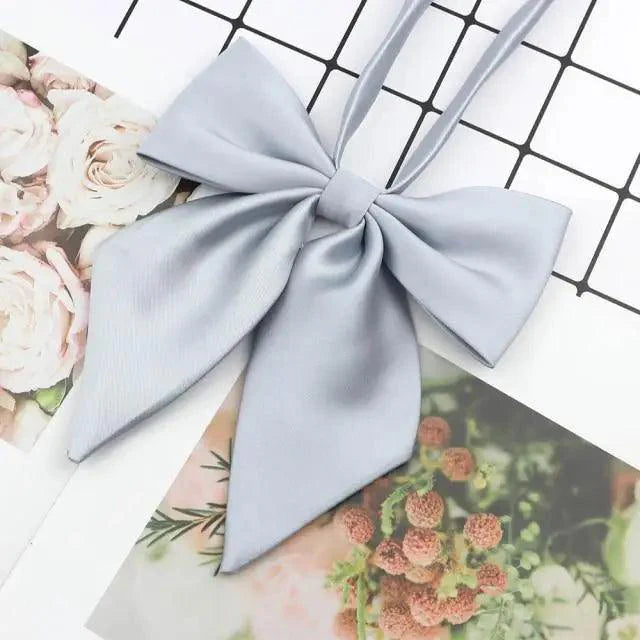 Stylish Colorful Women‘s Shirts Bowtie Ladies Girl School Wedding Party Bowtie For Women Adjustable Pre-tied Solid Color Handmade Bowties for Women