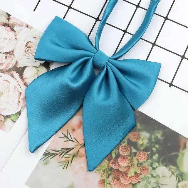 Stylish Colorful Women‘s Shirts Bowtie Ladies Girl School Wedding Party Bowtie For Women Adjustable Pre-tied Solid Color Handmade Bowties for Women