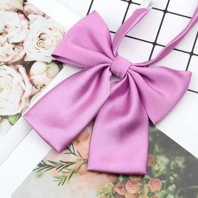 Stylish Colorful Women‘s Shirts Bowtie Ladies Girl School Wedding Party Bowtie For Women Adjustable Pre-tied Solid Color Handmade Bowties for Women