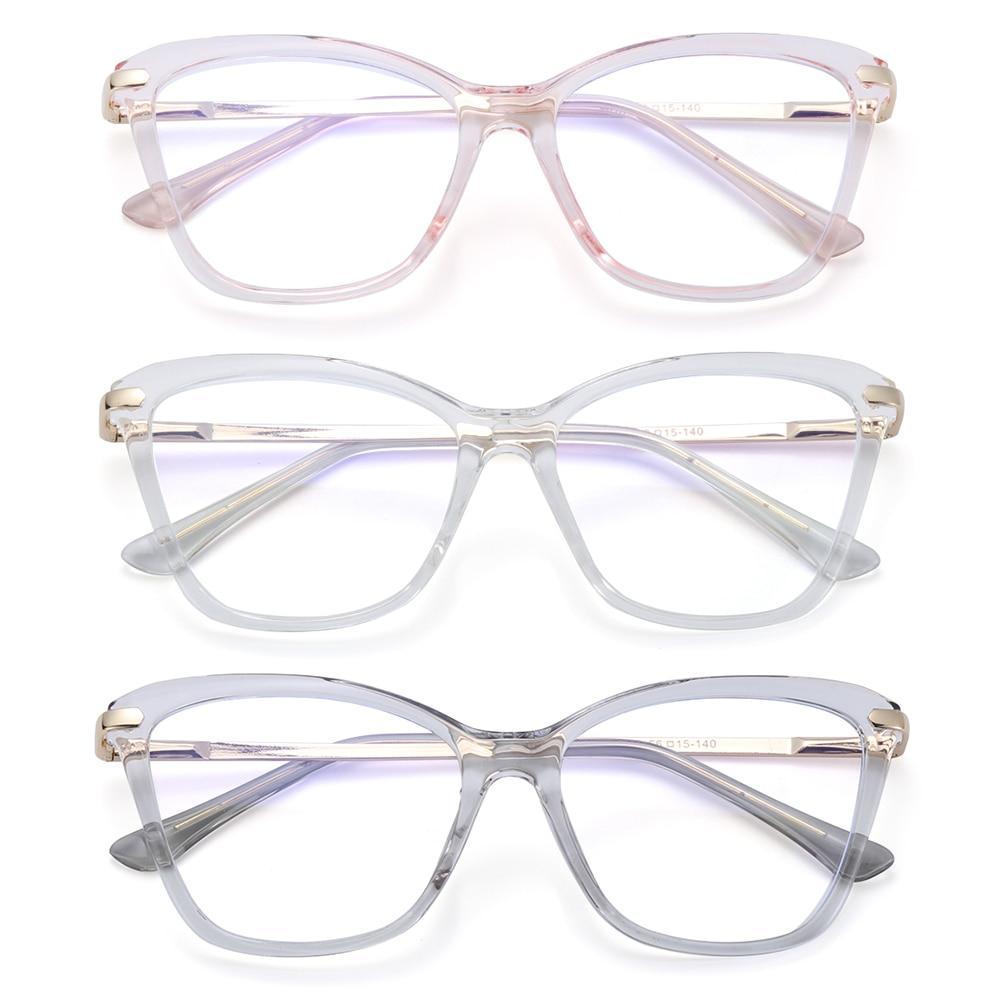 Stylish Eyeglasses Glasses Clear Lens Blue Light Blocking Glasses Women Men Fashion Cat Eye Glasses Computer Gaming Eyeglasses Eye Protection Eyewear