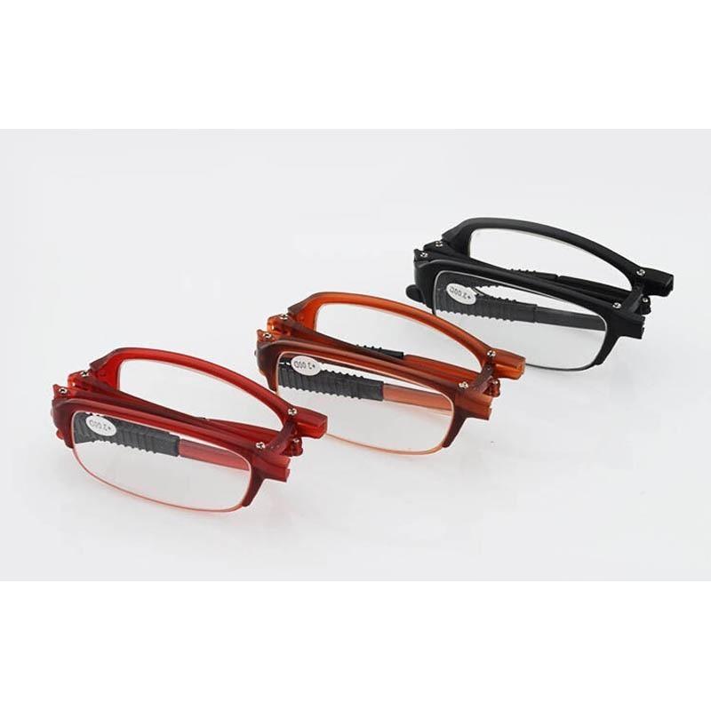 Stylish Plastic Folding Reading Glasses For Women And Men Frame Foldable Compact Folding Reading Glasses Women Men Blue Light Blocking Spring Hinge Readers Computer Slim Pocket Eyeglasses