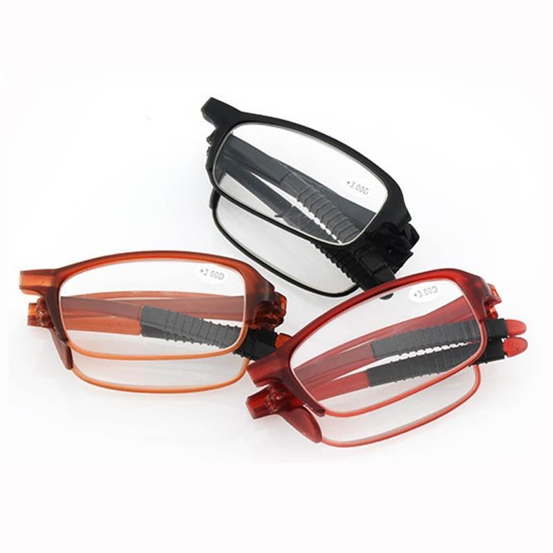 Stylish Plastic Folding Reading Glasses For Women And Men Frame Foldable Compact Folding Reading Glasses Women Men Blue Light Blocking Spring Hinge Readers Computer Slim Pocket Eyeglasses