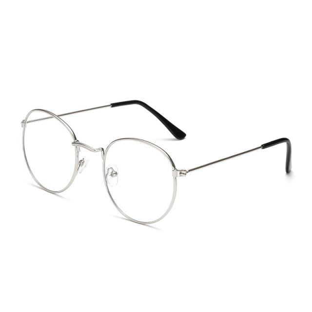 Stylish Reading Glasses With Metal Round Frame For Men & Women Blue Light Blocking Glasses for Women Men Round Metal Frame Clear Lens Computer Eyeglasses