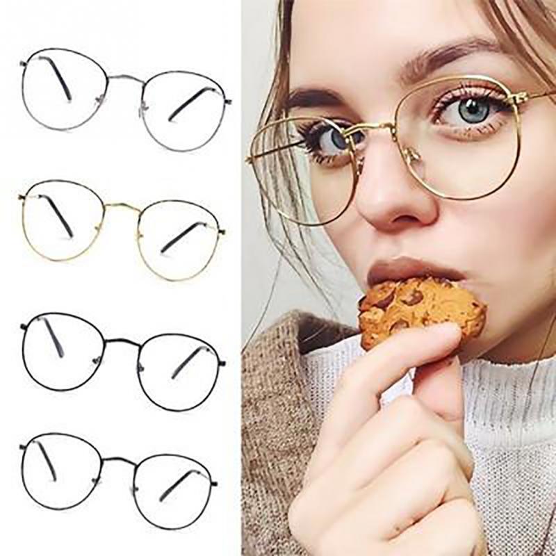 Stylish Reading Glasses With Metal Round Frame For Men & Women Blue Light Blocking Glasses for Women Men Round Metal Frame Clear Lens Computer Eyeglasses