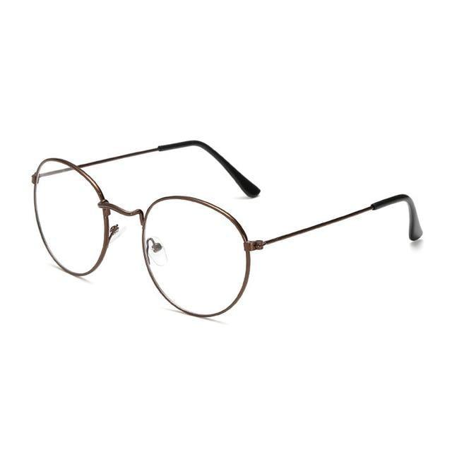Stylish Reading Glasses With Metal Round Frame For Men & Women Blue Light Blocking Glasses for Women Men Round Metal Frame Clear Lens Computer Eyeglasses