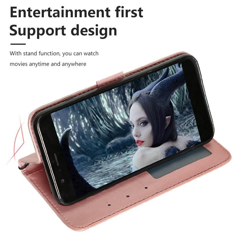 Stylish Wallet Flip Cover Embossing Credit Cards Slot Pockets PU Leather Wallet Cover For Xiaomi Redmi Note 9 7 8 Pro 9A 7A 9C 8T 6 Leather Flip Book Case For Red MI 11 Note 10 9T 5 9S Po co X3 NFC M3 M4 4X Cover