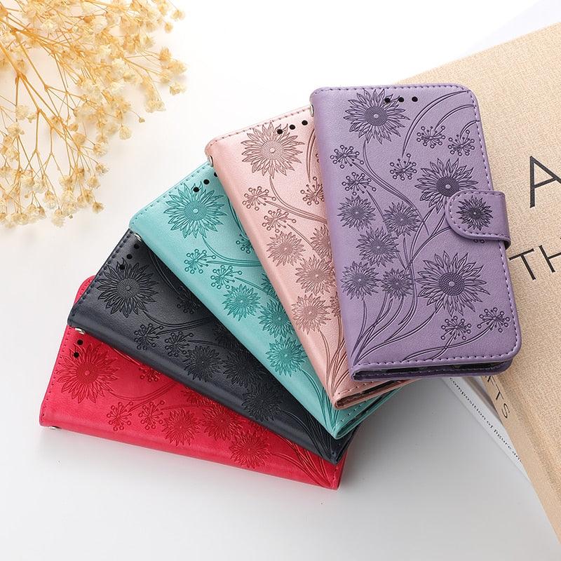 Stylish Wallet Flip Cover Embossing Credit Cards Slot Pockets PU Leather Wallet Cover For Xiaomi Redmi Note 9 7 8 Pro 9A 7A 9C 8T 6 Leather Flip Book Case For Red MI 11 Note 10 9T 5 9S Po co X3 NFC M3 M4 4X Cover