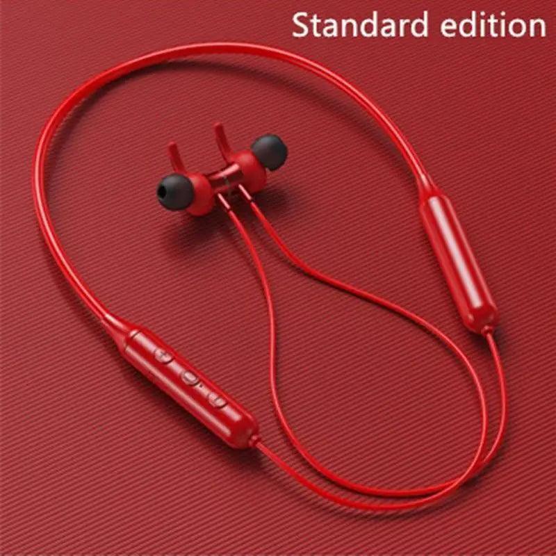 Stylish Wireless Bluetooth Earphones Magnetic Sports Running Headset IPX5 Waterproof Noise Cancelling Stereo Magnetic Earphones With Mic For Workout Running Gym