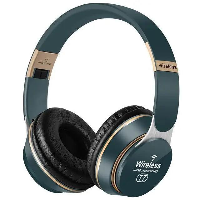 Stylish Wireless Headphones 3D Stereo Bluetooth Foldable Gaming Headphones With Mic Foldable Lightweight Neckband Headphone For Mobile PC Laptop