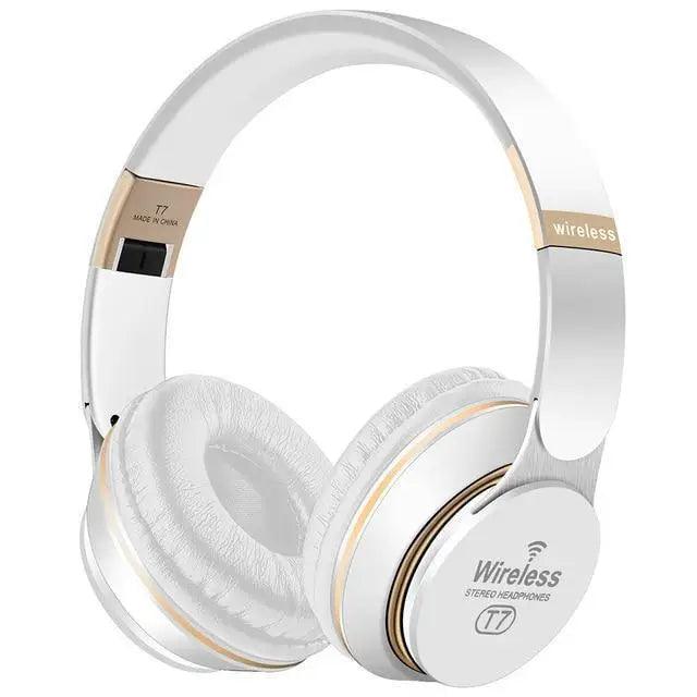 Stylish Wireless Headphones 3D Stereo Bluetooth Foldable Gaming Headphones With Mic Foldable Lightweight Neckband Headphone For Mobile PC Laptop
