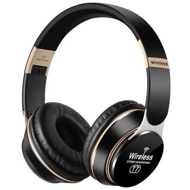 Stylish Wireless Headphones 3D Stereo Bluetooth Foldable Gaming Headphones With Mic Foldable Lightweight Neckband Headphone For Mobile PC Laptop