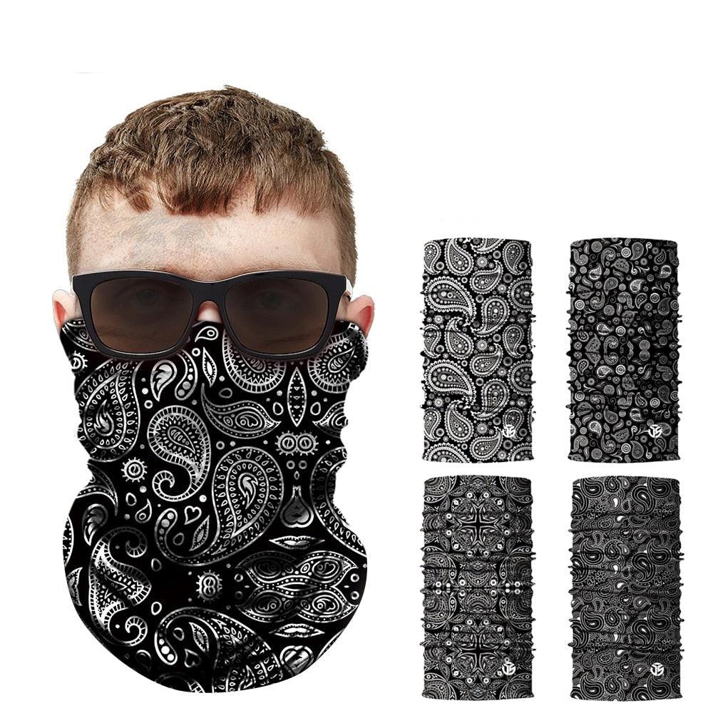 Summer Cool Printed Half Mask Bandana Face Cover Neck Gaiter Bike Outdoor Sport Fishing Cycling Ski Hiking Tube Scarf Men Women Headband Scarf Military Shamash Tactical Desert Keffiyeh Head Neck Scarf Neck Gaiter Headwear for Men Women