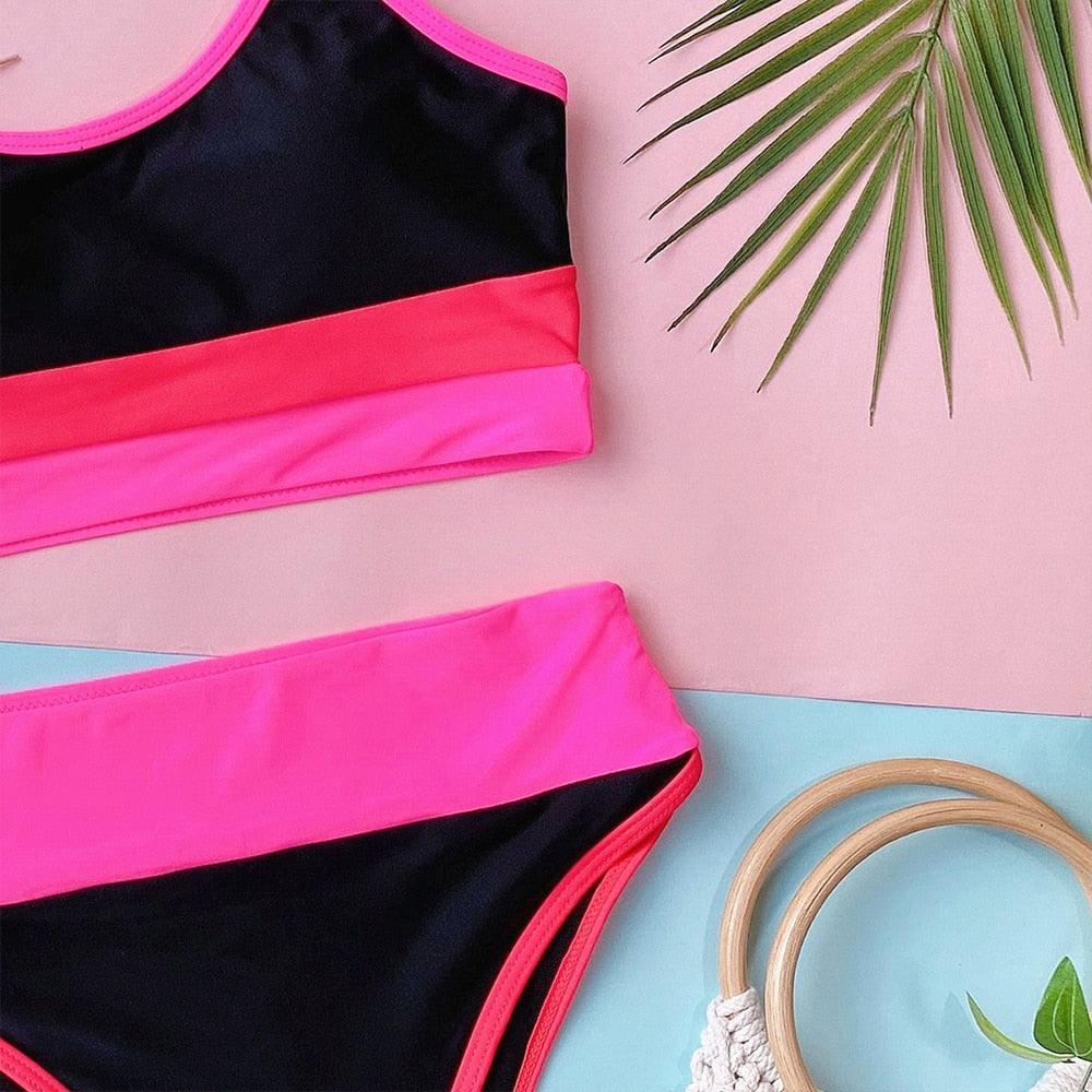 Summer Cute Vintage Women's Swimsuit Bikini Split Swimwear Women's Swimwear Women's 2-piece Beachwear Loose Bikini Fashion Retro Bikini Fashion Beachwear Summer Spa Beach Surf Sport