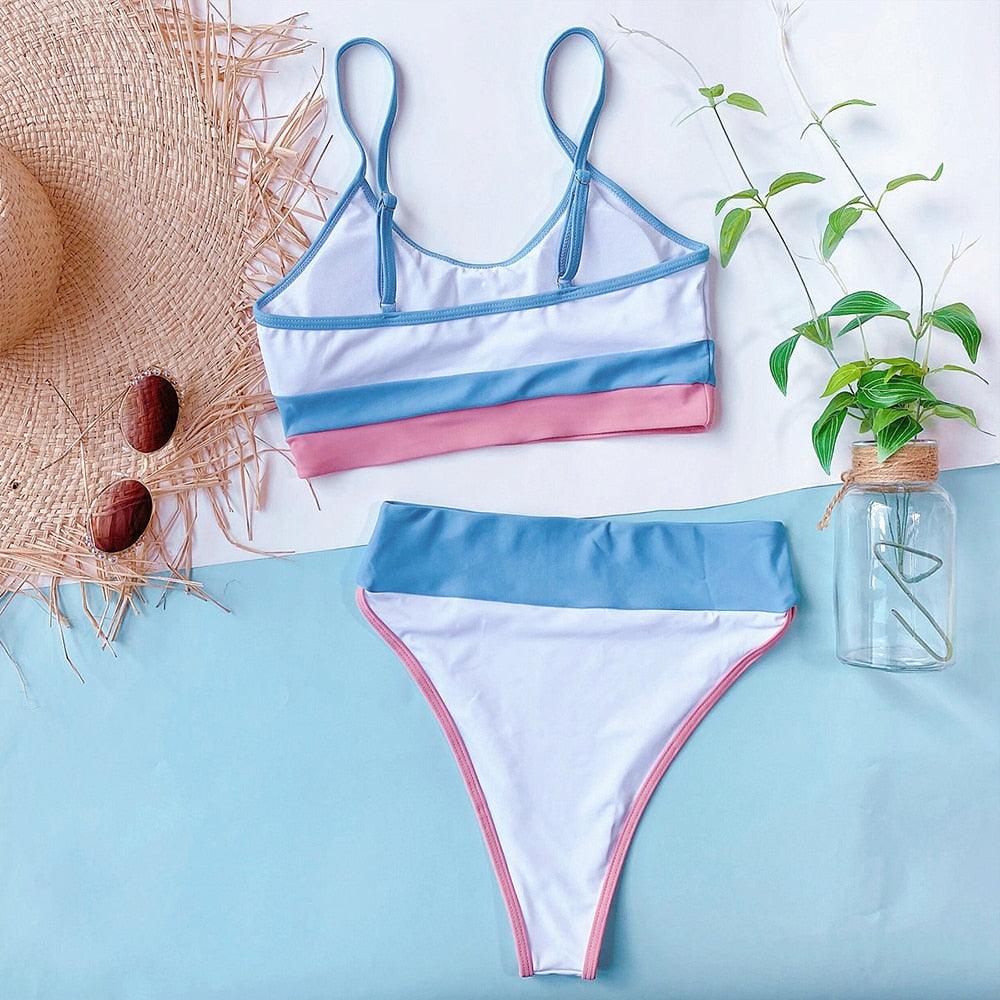 Summer Cute Vintage Women's Swimsuit Bikini Split Swimwear Women's Swimwear Women's 2-piece Beachwear Loose Bikini Fashion Retro Bikini Fashion Beachwear Summer Spa Beach Surf Sport