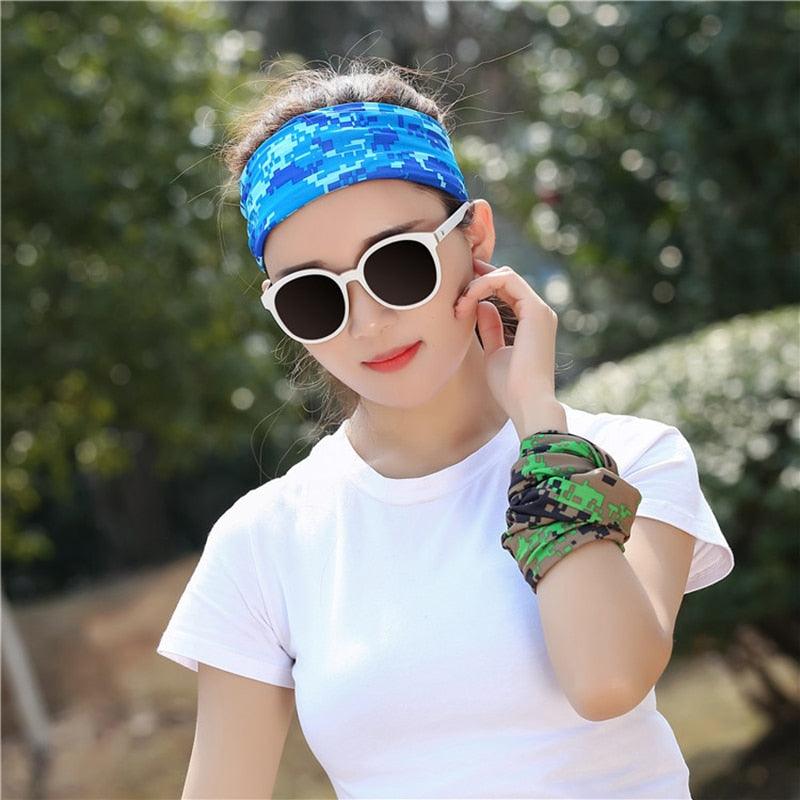 Summer Men Women Camouflage Bandana Half Face Mask Neck Gaiter Cover Face Scarf Cycling Hunting Fishing Balaclava Scarf Unisex Men Women Bandanas Polyester Breathable Windproof Anti UV Neck Cover Camping Hiking Climbing Face Mask