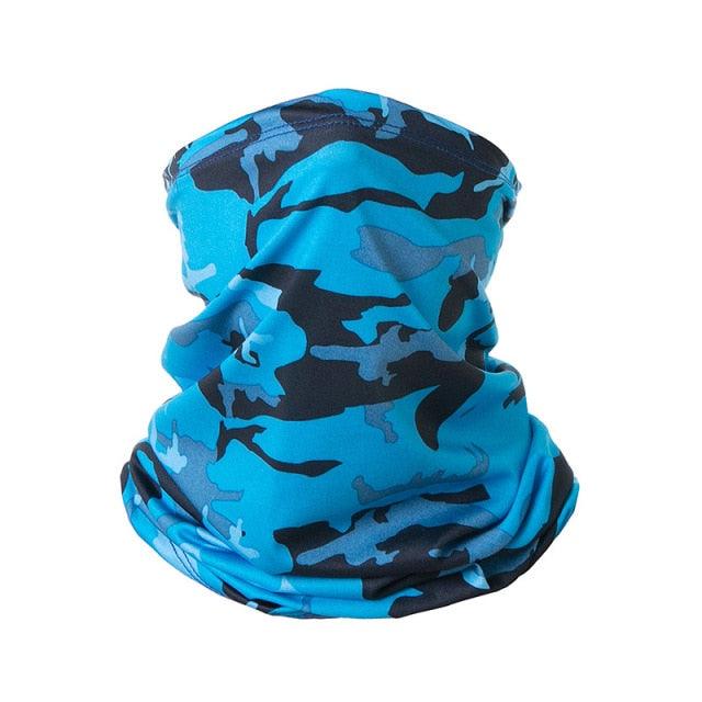 Summer Men Women Camouflage Bandana Half Face Mask Neck Gaiter Cover Face Scarf Cycling Hunting Fishing Balaclava Scarf Unisex Men Women Bandanas Polyester Breathable Windproof Anti UV Neck Cover Camping Hiking Climbing Face Mask