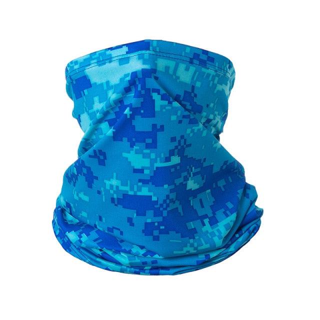 Summer Men Women Camouflage Bandana Half Face Mask Neck Gaiter Cover Face Scarf Cycling Hunting Fishing Balaclava Scarf Unisex Men Women Bandanas Polyester Breathable Windproof Anti UV Neck Cover Camping Hiking Climbing Face Mask
