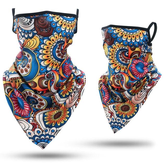 Summer Printed Triangle Bandana Running Bicycle Half Face Masks Hunting Ski Hiking Fishing Cycling Snowboard Men Headband MTB Fishing Mask Night Reflection Bike Paintball Mask Outdoor Hunting Shamash Scarf Men Women