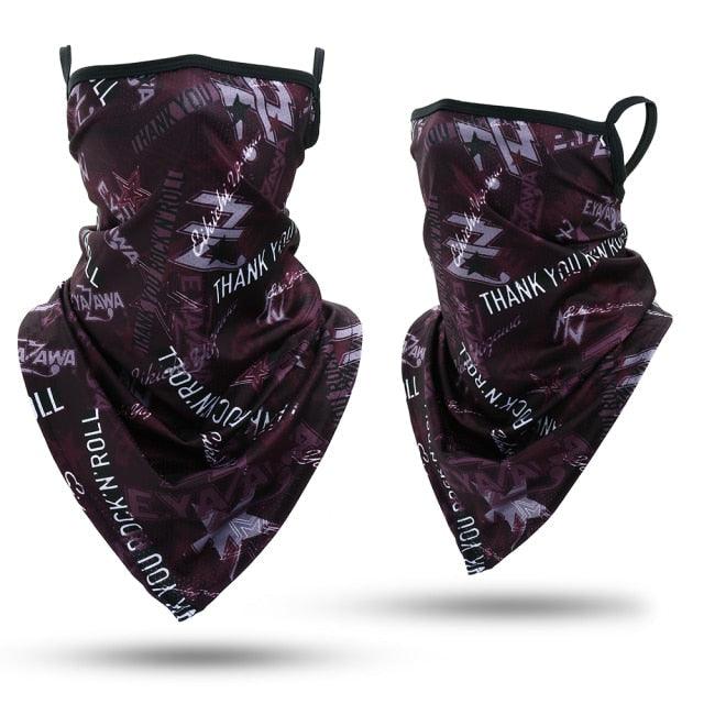 Summer Printed Triangle Bandana Running Bicycle Half Face Masks Hunting Ski Hiking Fishing Cycling Snowboard Men Headband MTB Fishing Mask Night Reflection Bike Paintball Mask Outdoor Hunting Shamash Scarf Men Women