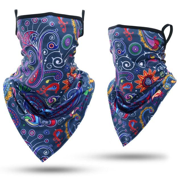 Summer Printed Triangle Bandana Running Bicycle Half Face Masks Hunting Ski Hiking Fishing Cycling Snowboard Men Headband MTB Fishing Mask Night Reflection Bike Paintball Mask Outdoor Hunting Shamash Scarf Men Women