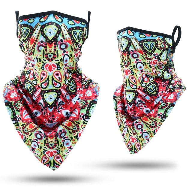 Summer Printed Triangle Bandana Running Bicycle Half Face Masks Hunting Ski Hiking Fishing Cycling Snowboard Men Headband MTB Fishing Mask Night Reflection Bike Paintball Mask Outdoor Hunting Shamash Scarf Men Women