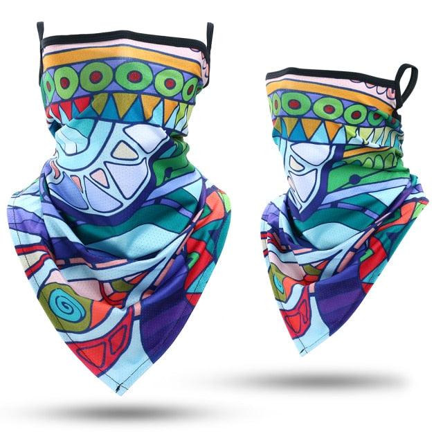 Summer Printed Triangle Bandana Running Bicycle Half Face Masks Hunting Ski Hiking Fishing Cycling Snowboard Men Headband MTB Fishing Mask Night Reflection Bike Paintball Mask Outdoor Hunting Shamash Scarf Men Women