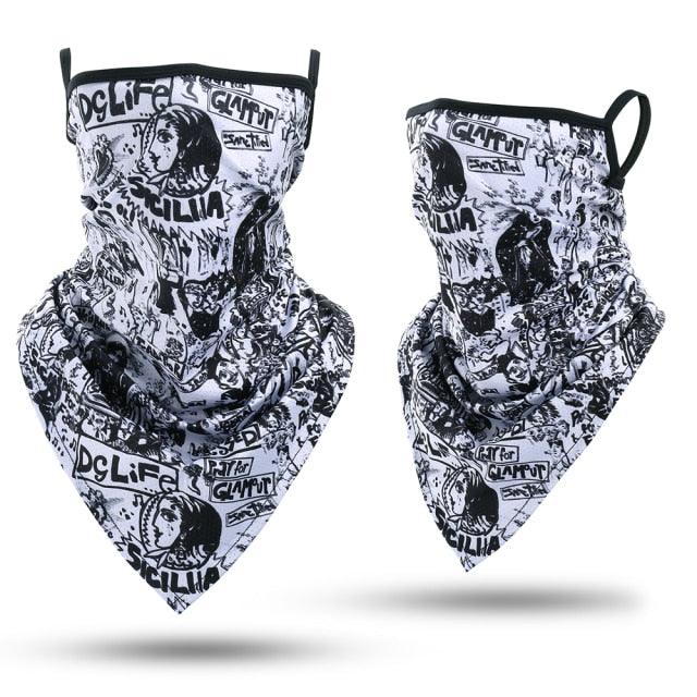 Summer Printed Triangle Bandana Running Bicycle Half Face Masks Hunting Ski Hiking Fishing Cycling Snowboard Men Headband MTB Fishing Mask Night Reflection Bike Paintball Mask Outdoor Hunting Shamash Scarf Men Women