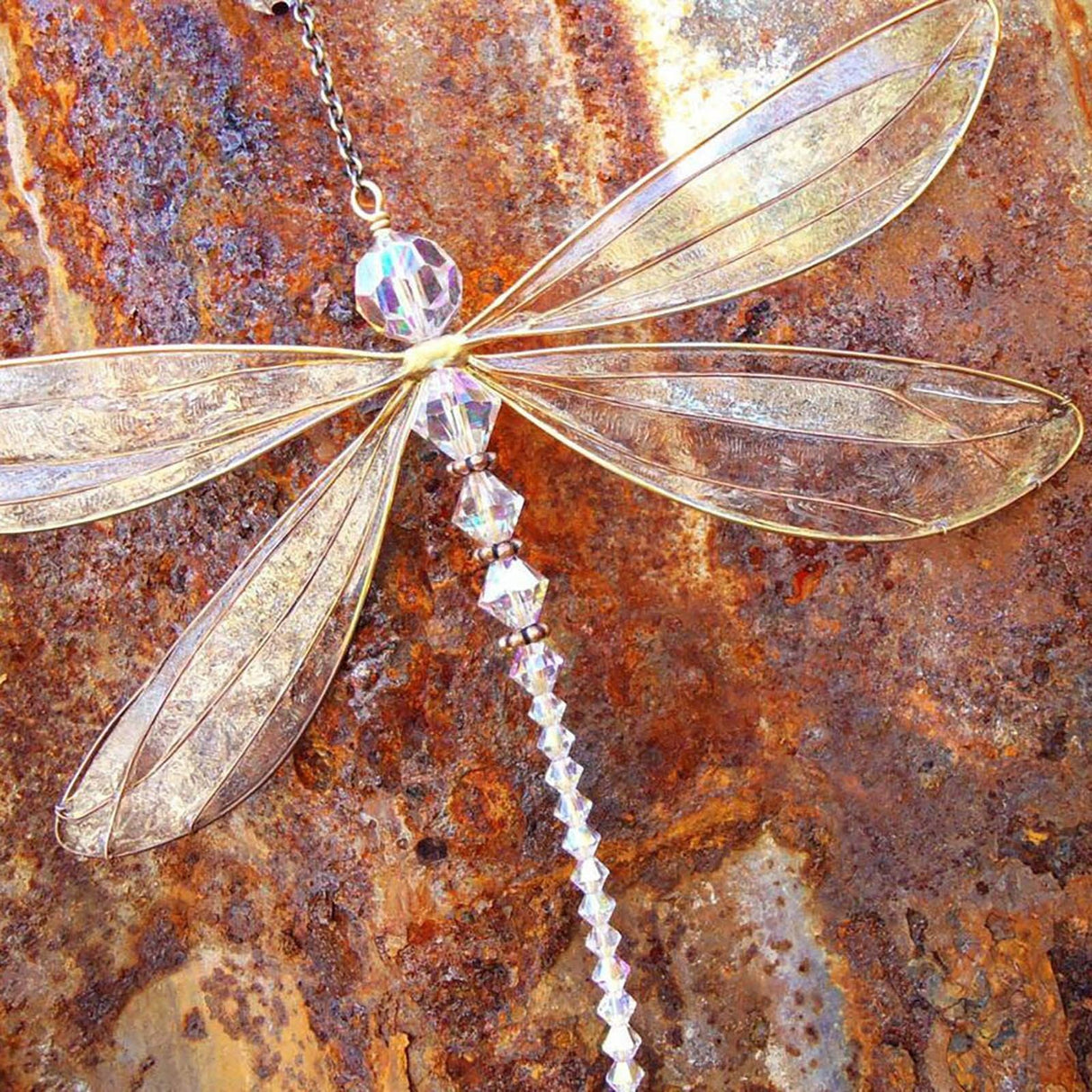Sun Catcher Ornament Window Crystal Guardian Angel Wing Prism Pendant Rainbow Maker Collection Crystal Dragonflys Sun-catcher Wind Chimes Home Garden Hanging Decor Gifts Photography Prop Festival Decoration
