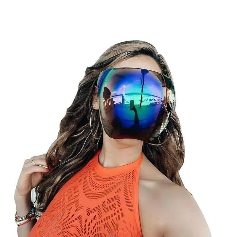 Sunglasses Full Face Cover Stylish Glasses New Protective Face-Shield Full Cover Glasses Sunglasses Anti-Spray Mask Protective Glass Sunglasses For Men & Women