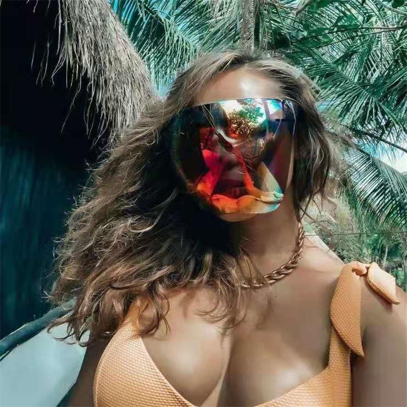 Sunglasses Full Face Cover Stylish Glasses New Protective Face-Shield Full Cover Glasses Sunglasses Anti-Spray Mask Protective Glass Sunglasses For Men & Women