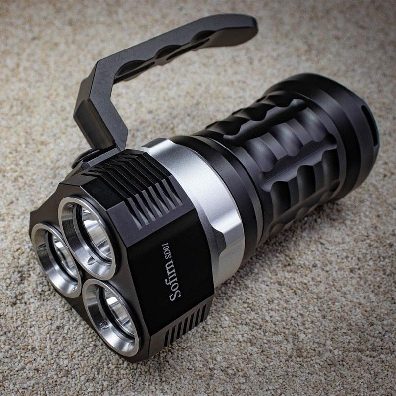 Super Bright High Lumen Underwater and Powerful Waterproof LED Torchlight with Magnetic Control Switch Diving Light Dive Flashlight For Camping Hiking Running Jogging Diving Household Use