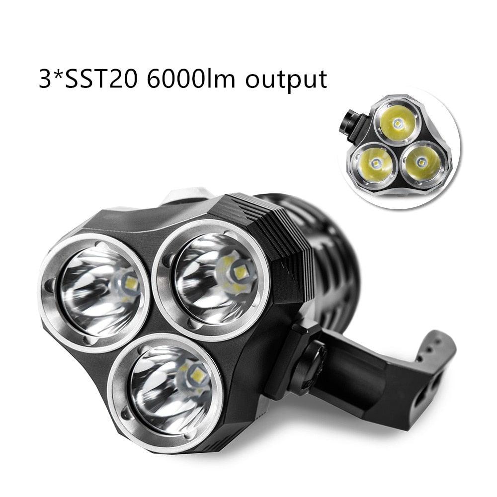 Super Bright High Lumen Underwater and Powerful Waterproof LED Torchlight with Magnetic Control Switch Diving Light Dive Flashlight For Camping Hiking Running Jogging Diving Household Use