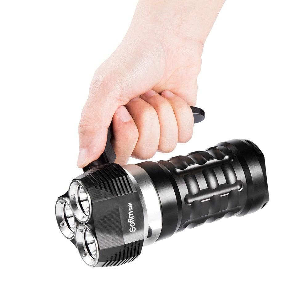 Super Bright High Lumen Underwater and Powerful Waterproof LED Torchlight with Magnetic Control Switch Diving Light Dive Flashlight For Camping Hiking Running Jogging Diving Household Use