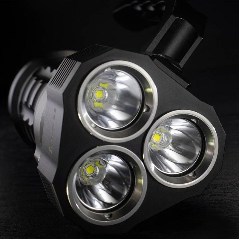 Super Bright High Lumen Underwater and Powerful Waterproof LED Torchlight with Magnetic Control Switch Diving Light Dive Flashlight For Camping Hiking Running Jogging Diving Household Use