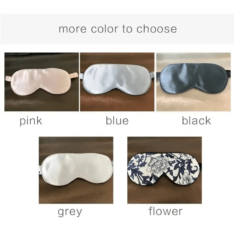 Super Smooth Mulberry Silk Sleep Eye Mask & Blindfold With Elastic Strap Travel Eye Patch Soft Nap Eye Patch Eye Cover Eyeshade for Night Sleeping Mask For Women