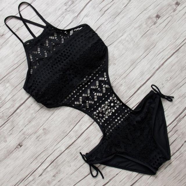 Swimsuit One Piece Backless Beach Swimwear Women One Piece Swimsuits Plunge V Neck Bathing Suits Lace up Monokini Strappy Cutout Swimwear Bikini Bathing Suit Push Up Women's Swimwear Bodysuit For Women